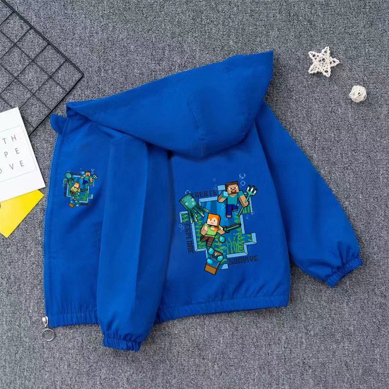Minec Rafted Jacket Game Theme - Windbreaker Anime Merchandise review and price