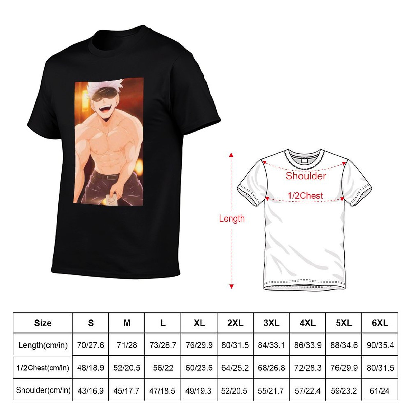 Gojo Satoru Merchandise T-Shir - Anime Merchandise For Men review and price