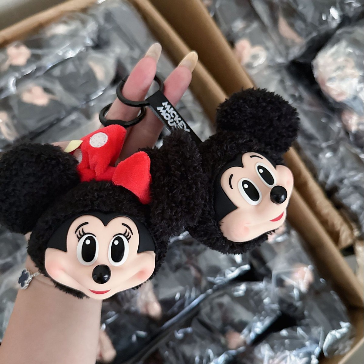 Mickey Minnie Plush Doll Keych - Anime Merchandise Keychain review and price