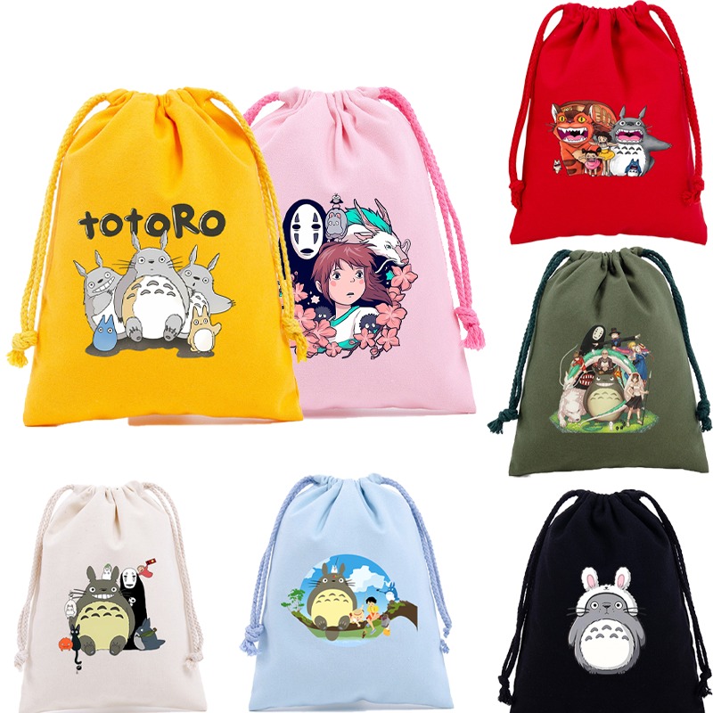 Totoro Cotton Cute Drawstring  - Anime Merchandise Bag review and price