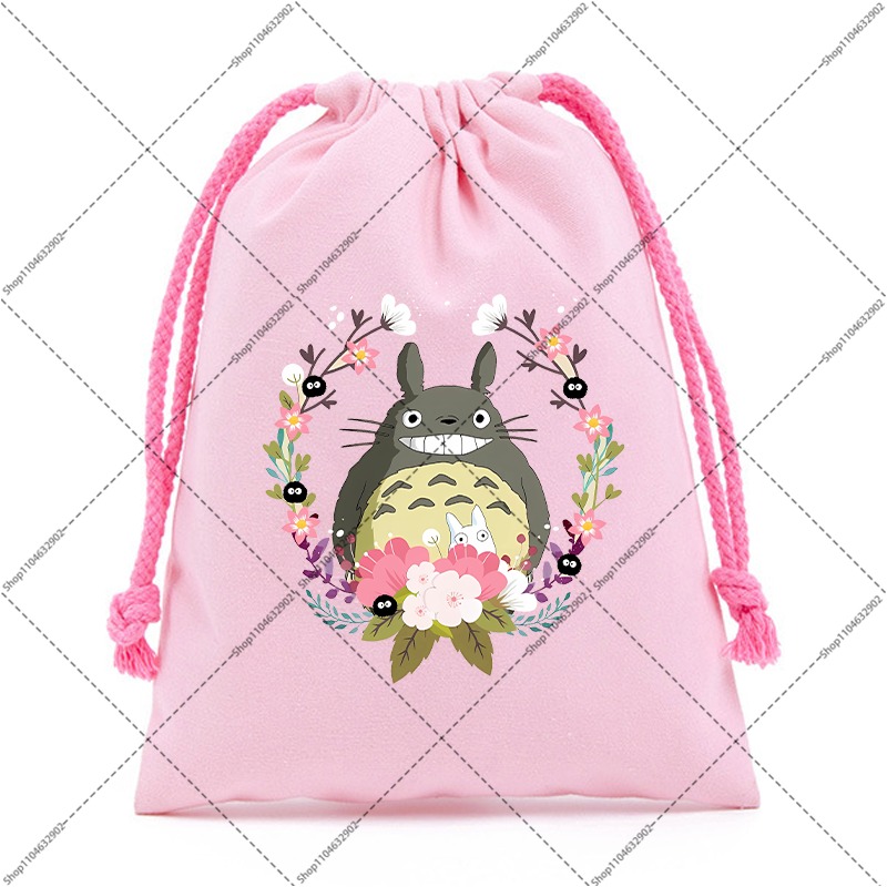 Totoro Cotton Cute Drawstring  - Anime Merchandise Bag review and price