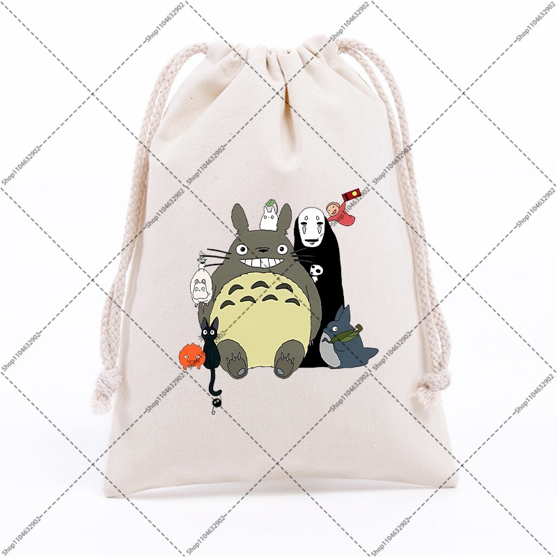 Totoro Cotton Cute Drawstring  - Anime Merchandise Bag review and price